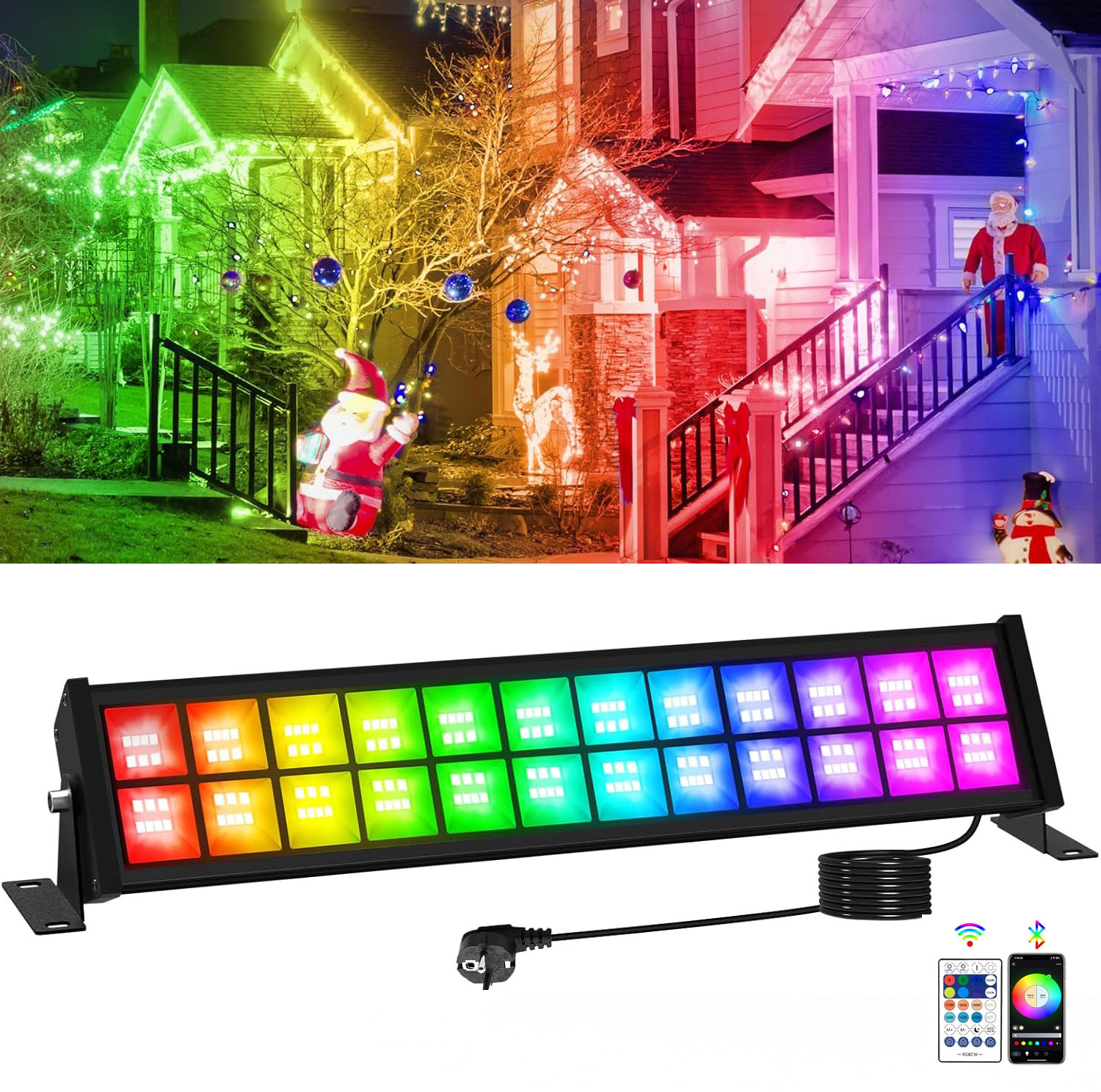 Smart Garden Lights Uk - Reflektor LED RGB 50/72W z pilotem,
