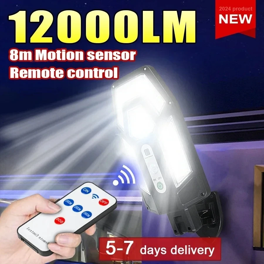 Smart Zen Garden - Mocna lampa solarna ścienna 12000LM z