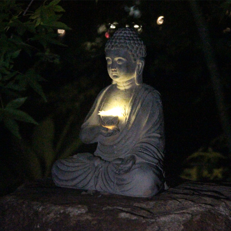 Żywica słoneczna statua buddy  – Smart Zen Garden recenzja i cena